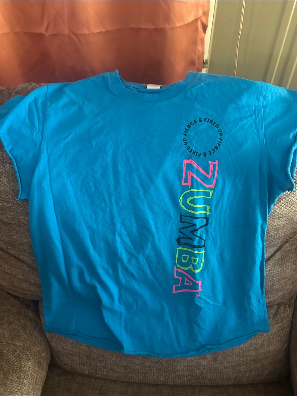 Zumba Fitness Kids Turquoise Tee with Neon Logo